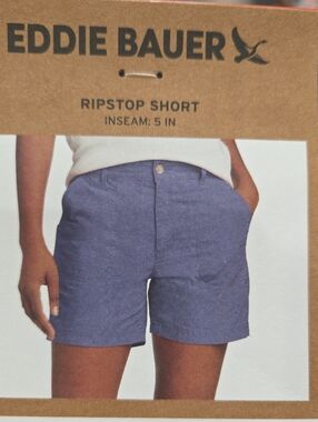 NWT Eddie Bauer Rip Stop Shorts Light Blue Women’s Size 4